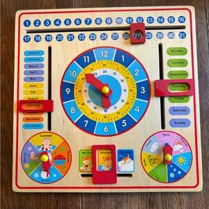 Wooden all about my day calendar board